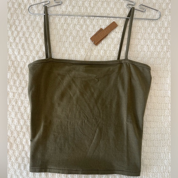 Skims New Vintage Straight Neck Cami - Army Green - Picture 2 of 4